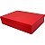 CAIXA QUADRADA VERMELHA 21X21X8,5CM UNIDADE - RD25 - Imagem 1