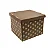 CAIXA PAP QUADRADA DECORADA MARROM N.6 25X25X22 - Imagem 1