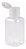 FRASCO PLASTICO 42ML PVC QUADRADO TAMPA FLIP TOP BRANCA C/10 - Imagem 1
