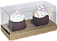CAIXA KRAFT TAMPA TRANSPARENTE 2 CUPCAKES 10 UND - Imagem 3