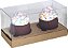 CAIXA KRAFT TAMPA TRANSPARENTE 2 CUPCAKES 10 UND - Imagem 3