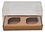 CAIXA KRAFT TAMPA TRANSPARENTE 2 CUPCAKES 10 UND - Imagem 2