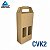 CAIXA PARA 2 VINHOS KRAFT 16,5X8X33CM UNIDADE CVK2 - Imagem 1