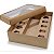 CAIXA COM VISOR P/GARRAFA E 10 DOCES KRAFT 23X18,5X6,5CM UNIDADE - K025 - Imagem 3