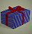 BOBINA PRES 60 CASUAL AZUL COM LISTRAS DOURADAS C016 - Imagem 1