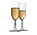TACA ACRILICO CHAMPAGNE CRISTAL C/4 220ML - Imagem 1