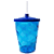 COPO TWISTER 300ML AZUL COM TAMPA E CANUDO UND - Imagem 1