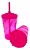 COPO TWISTER 300ML PINK COM TAMPA E CANUDO UND - Imagem 2