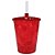 COPO TWISTER 300ML VERMELHO COM TAMPA E CANUDO UND - Imagem 1