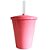 COPO TWISTER 300ML ROSA BEBE COM TAMPA E CANUDO UND - Imagem 1