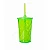 COPO TWISTER 300ML VERDE FLUOR COM TAMPA E CANUDO UND - Imagem 1
