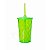 COPO TWISTER 300ML VERDE FLUOR COM TAMPA E CANUDO UND - Imagem 1
