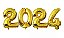 KIT BALAO METALIZADO DOURADO 40CM 2.024 - Imagem 2