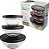 JOGO 3 POTES VIDRO TPA PLASTICA SAFIRA (200, 400 E 550ML) TAMPA PRETA - Imagem 2