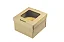 CAIXA KRAFT C/VISOR P/ BOLOS CASEIROS 21,5X21,5X12CM - Imagem 1
