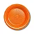 PRATO 15CM BIODEGRADAVEL REDONDO RASO LARANJA C/10 - Imagem 1