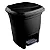 LIXEIRA C/ PEDAL 15LTS COR PRETA - Imagem 1