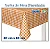 TOALHA MESA XADREZ LARANJA 80X80 C/10 - Imagem 1