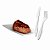 KIT CHURRAS EXTRA FORTE 10 PRATOS/10 GARFOS/10 FACAS BRANCO - Imagem 1
