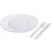 KIT CHURRAS EXTRA FORTE 10 PRATOS/10 GARFOS/10 FACAS BRANCO - Imagem 5