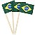 PALITO PETISCO BANDEIRA DO BRASIL C/10 - Imagem 3