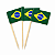PALITO PETISCO BANDEIRA DO BRASIL C/10 - Imagem 1