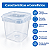POTE DE PLASTICO QUADRADO 220ML LACRE C/10 UNIDADE - Imagem 1