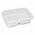 BANDEJA BRANCA C/3 DIVISORIAS 900ML C/12 UND - Imagem 1