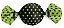 EMBALAGEM TRUFA POA PRETO/VERDE 15X16 C/100 - Imagem 1