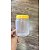 POTE PLASTICO 375ML TRANSPARENTE COM TAMPA AMARELA - Imagem 1