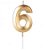 VELA DESIGN DOURADA NUMERO 6 - Imagem 1