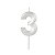 VELA DESIGN BRANCO NUMERO 3 - Imagem 1