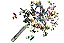 LANÇA CONFETE COLORIDO METALIZADO 30CM - Imagem 2