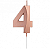 VELA DESIGN ROSE NUMERO 4 - Imagem 1