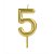 VELA BIG METALIZADA DOURADA NUMERO 5 - Imagem 1