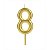 VELA BIG METALIZADA DOURADA NUMERO 8 - Imagem 1