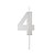 VELA DESIGN BRANCO NUMERO 4 - Imagem 1