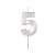 VELA DESIGN BRANCO NUMERO 5 - Imagem 1