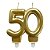 VELA NUMERO 50 COR DOURADA - Imagem 1