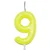 VELA AMARELO NEON NUMERO 9 - Imagem 1