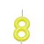 VELA AMARELO NEON NUMERO 8 - Imagem 1