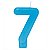 VELA AZUL NUMERO 7 - Imagem 1