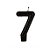 VELA PRETA GLITTER NUMERO 7 - Imagem 1