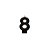 VELA PRETA GLITTER NUMERO 8 - Imagem 1