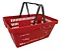 CESTA MERCADO VERMELHA C/ALCA PLASTICA - Imagem 1