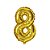 BALAO METALIZADO DOURADO 75CM N.8 - Imagem 1