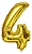 BALAO METALIZADO DOURADO 45CM N.4 - Imagem 1