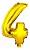 BALAO METALIZADO DOURADO 75CM N.4 - Imagem 1