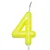 VELA AMARELO NEON NUMERO 4 - Imagem 1