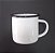 CANECA ESMALTADA 360ML UN COR BRANCA - Imagem 1
